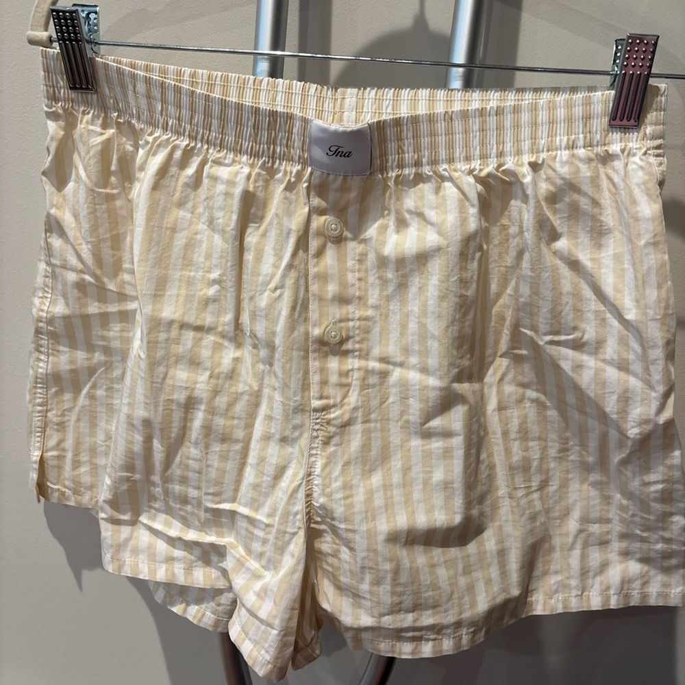TNA Yellow Striped Shorts